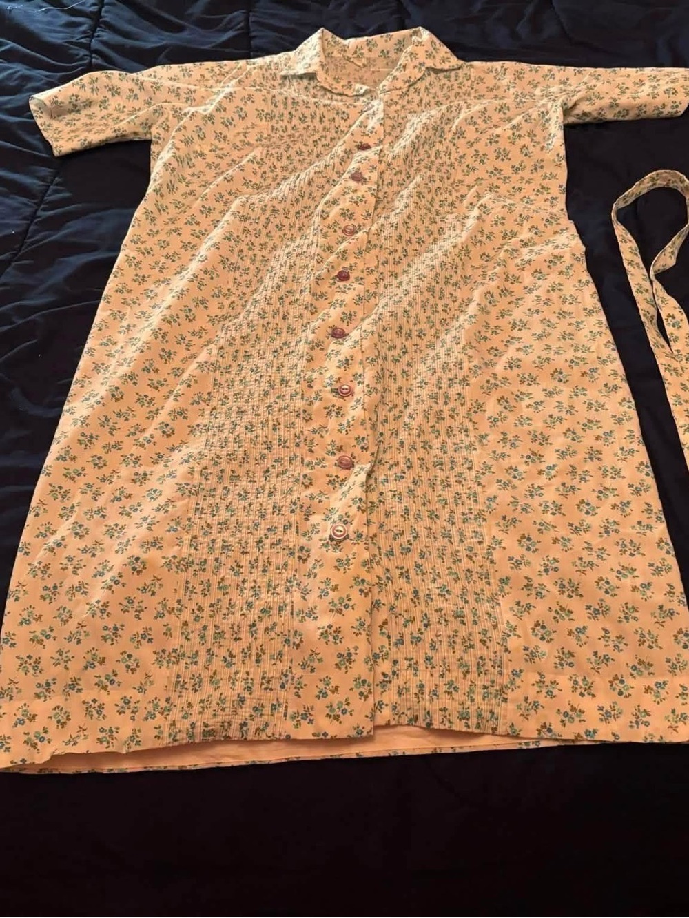 true vintage button up housedress